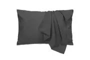 LINENOVA A Pair of Microfiber Pillow cases 5 Sizes Choice- Dark Grey