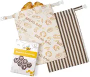 Sourdough Beeswax Bread Bags Homemade Bread Reusable Cotton Food Storage Bag To