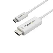 StarTech 1m / 3 ft USB C to HDMI Cable, 4K at 60Hz, White - CDP2HD1MWNL