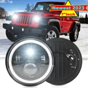 7 Inch Led Black Headlights for Jeep Wrangler Jk Tj Lj Hi/lo Beam with Drl Amber (for: Porsche)