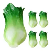5pcs Mini Resin Green Vegetable Doll House Miniature Vegetable Fake Vegetable