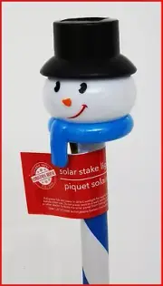 Snowman Solar Stake Light NEW (2)AVAILABLE/Decorations Garden Free Shipping