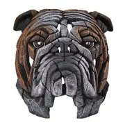 Edge Sculpture - Bust Bulldog - Stone Resin - Garden & Home Decor Sculpture