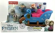 NIB Disney Frozen Kristoff's Sleigh Little People Anna Sven Light Up Christmas