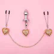 Metal Nipple Clamps Non-Piercing Nipple Clips With Beautiful Pendant Metal Nipple Clamps On Nipple Rings Nipple Rings