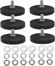 6pcs Rubber Coated Phone Mount Phone Car Mount Wireless Charger Stand Mobile Phone Holder for Car Base Rubber Coated Mounting Magnets Round Magnets NAMOARLY