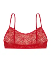 Dries Van Noten Lace Detailed Strapped Bra S,XS red