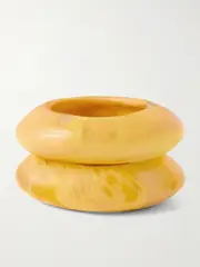 [Dinosaur Designs] Dinosaur Designs - Rock Medium Set Of Two Resin Bangles - Yellow - One size One size Yellow