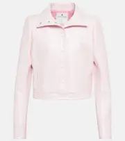 [Courreges] Courrèges Coated cotton crop jacket AU 16 pink
