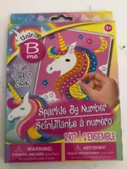 Unicorn Sparkle By Number Kids Peel N' Stick Craft Kit * NEW Ages 3+