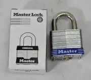 Master Lock Padlock 1" Loop Shaft Length Cylinder RePinnable 4 Pin Steel Body