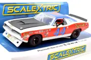 Scalextric Plymouth Barracuda '23 Spa Classic DPR W/ Lights 1/32 Slot Car C4525