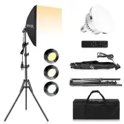 Softbox Lighting Kit, Skytex 16x16in Soft Box | 85W 2700-6400K E27 LED Bulb, ...
