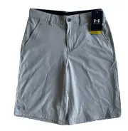 UNDER ARMOUR Boys Shorts Golf School Tan Khaki UPF 50 Quick Dry NWT SIZE 18