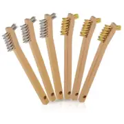 Wire Brush Set 6Pcs, Small Detailing Wire Scratch Brushes for Deep Cleaning, Bra