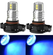 LED 20W PS19W 5201 Icy Blue 8000K Two Bulbs DRL Daytime Head Light Replace Show