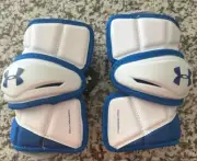 Under Armour Command Pro III lacrosse arm pads L large NEW royal white