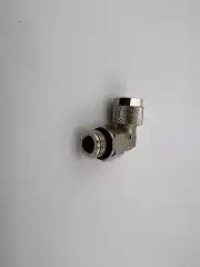 Alphacool 10/8mm (8x1mm, 1/4 inch ID) 1/4" 90° elbow barb to compression fitting