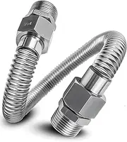 Stainless Steel Gas Supply Line 0L4836A Fit for Generators Replaces 0D3031 Rubber Hoses, 15" Flexible Fuel Flex Line Connection Hose 3/4 No PVC Part