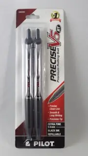 PILOT PRECISE V5 RT Premium Rolling Ball EXTRA FINE 0.5mm BLACK INK REFILLABLE