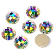 Round Crystal AB Rhinestones - Sew On Clothing Decoration Flatback Rhinestones