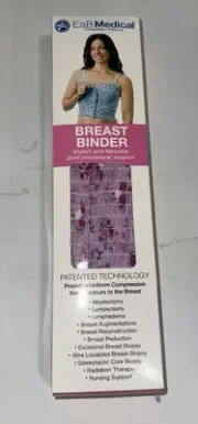 EaB Medical Breast Binder Pink Floral - Lined - Large 36"-40"