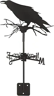Weather Vanes,Weathervane Crow Ornament Wind Vane Weathercock Iron Metal Weather for Outdoor Garden Farmhouse Decoration