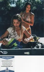 "47 METRES DOWN: UNCAGED" PHOTO SIGNED BY SISTINE STALLONE & CORINNE FOX BECKETT