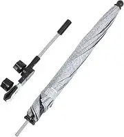CIMAXIC Cart Sun Umbrella UV Protection Stroller Umbrella for Pushchair Easy Installation Wind Resistant Design for Outdoor Use Grey
