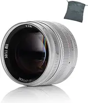 7artisans 50mm F1.1 Large Aperture Manual Focus Prime Fixed Lens for Leica M Mount Cameras M-M, M240, M3,M5,M6,M7,M8,M9,M9P,M10 (Silver)