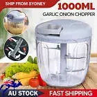 1L Manual Garlic Onion Chopper Food Meat Mincer Fruit Vegetable Crusher Blender