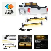 2 in 1 Emergency Strobe Traffic Advisor Amber Light Bar 144 LED Warning Safet...