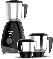 Havells Capture 500W 3 Jar Mixer Grinder, High Speed 21000 RPM Motor, Rust resistant 304 SS Blades,1.5 Ltr Bigger Size Blending Jar, ACS Technology to Enhance Motor Life (Black)