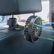 Electric Car Fans for Rear Seat Passenger Portable, Extremely Silent Baby Car Headrest Fan For Backseat, Small USB Fan Mini Cooling Fan Portable Clip On Baby Crib Kids Dogs