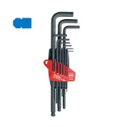 9pcs Black 1.5mm-10mm Metric Ball End Hex L-Key Set SB369 H9B Made in Germany