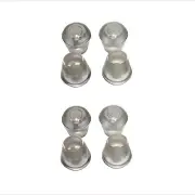 8 Pcs 1/2" Vinyl Transparent Teardrop Tube Cap Chair Protector from Scratch