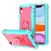 MCC Stylish Shockproof iPhone XR Case Cover Apple iPhoneXR Heavy Duty [Light Blue+Magenta]