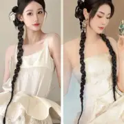 New Chinese Style Wig Braid Ponytail Long Braids Hair Band Synthetic Ponytail