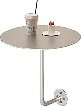 Outdoor Pub Table Cocktail Bistro High Table with Wall-Mounted L-Shape Bracket 15.7"/ 19.7" Round Stainless Steel Top Kitchen Table Coffee Table Tea Table(40x40x45cm(15.7x15.7x17.7inch))