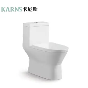 【KARNS卡尼斯】噴射虹吸包覆式二段沖水單體馬桶、管內施釉K-094 適合小空間浴室(CERAX洗樂適衛浴)