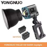 YONGNUO YNLUX100 100W 5600K Daylight LED Video Fill Light + 2x NP-F970 Batteries