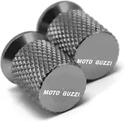 jininghaibo Compatible with Moto Guzzi V100 Mandello V7 Stone V8S TT Bobber Breva 850 1100 1200 Motorcycle Accessories CNC Tire Valve Caps Cover Plugs(Grey)