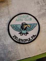 NOS VINTAGE CONDOR AERO CLUB ZELIENOPLE,PA AVIATION CLUB PATCH
