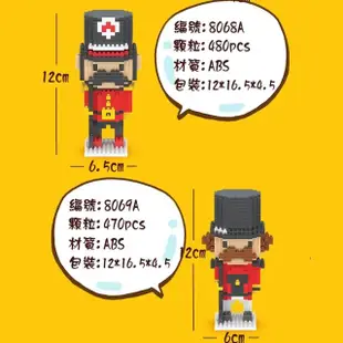 【iPlay玩積木】鑽石積木 英國士兵 胡桃鉗系列-8070A(玩具/交換禮物/聖誕禮物)