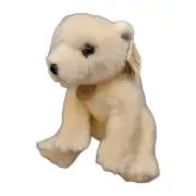 MIYONI by Aurora POLAR BEAR Sitting Plush 8" Cream Soft Stuffed Animal Toy NWT