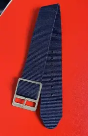 Vintage Army Military Nylon Watch Band 20mm NOS NATO Perlon Blue Color