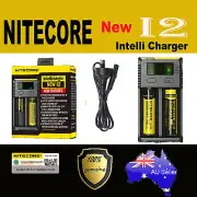 Nitcore NEW I2 Battery intelli charger Lithium 26650 22650 18490 18350 17670 AA