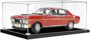 Acrylic Display Case for 1:18 Classic CARLECTABLES Ford XW Falcon GT-HO Phase II Track RED Diecast Car Model Figure Storage Box Dust Proof Glue Free