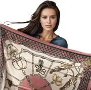 [LA FERANI] Designer Women's Silk Scarf Classic Neckerchief Silk Chiffon Formal Occasion Scarf Lightweight 90 x 90 cm Bandana Gift Stole Daughter Mother