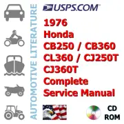 1976 Honda CB250 / CB360 / CL360 / CJ250T / CJ360T Complete Service Manual